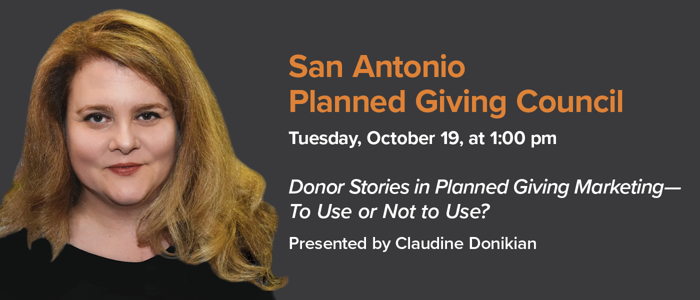 San Antonio Webinar 10/19: Claudine Donikian Presents New Research, 